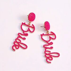 Bride beaded earrings
